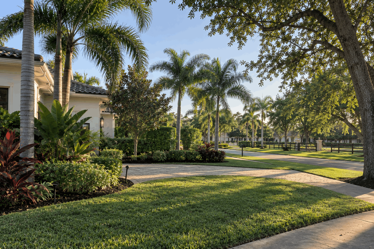 Residential landscaping by De La Flor Landscaping in South Florida